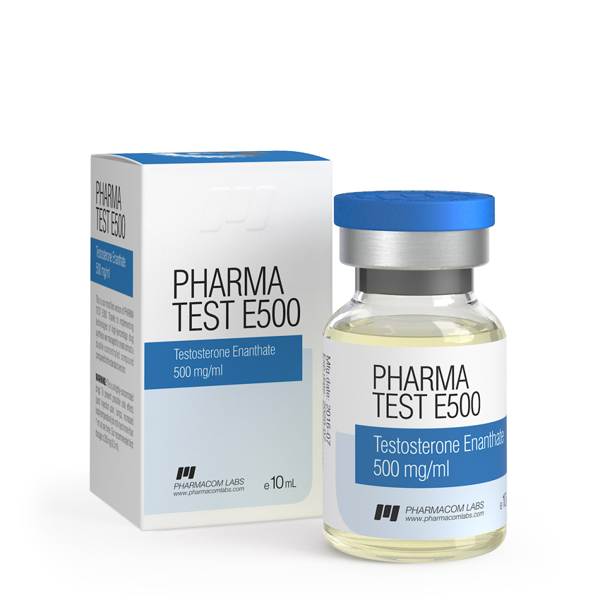 Pharmacom Pharma Test E 500 Testosterone Enanthate -: 10ml/Vial, 500 mg/ml - Testosterone injection UK