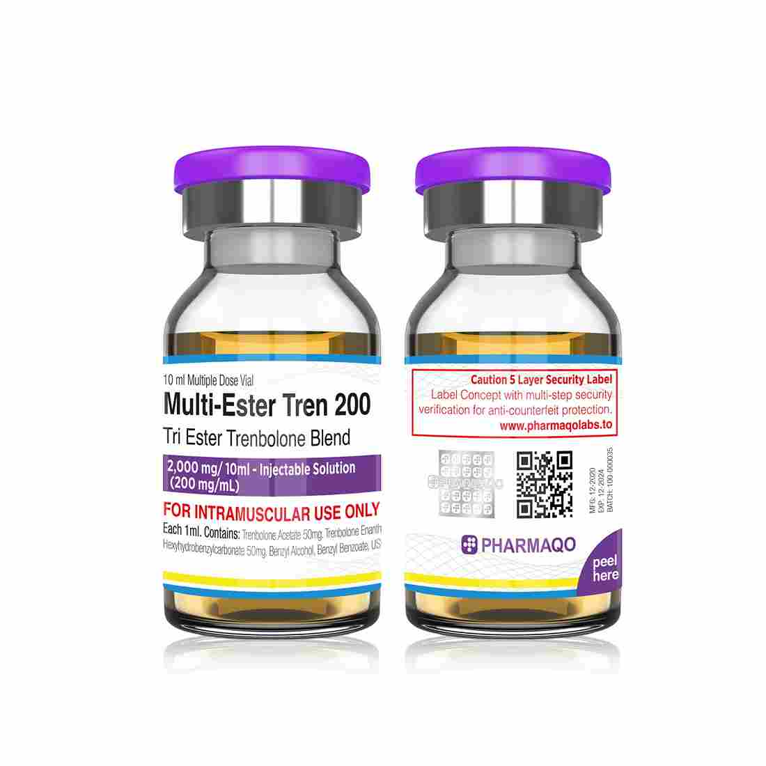 Pharmaqo-US-Multi-Ester-Tren-200-back.jpg Pharmaqo US- Multi Ester Tren 200 - Trenbolone injection UK