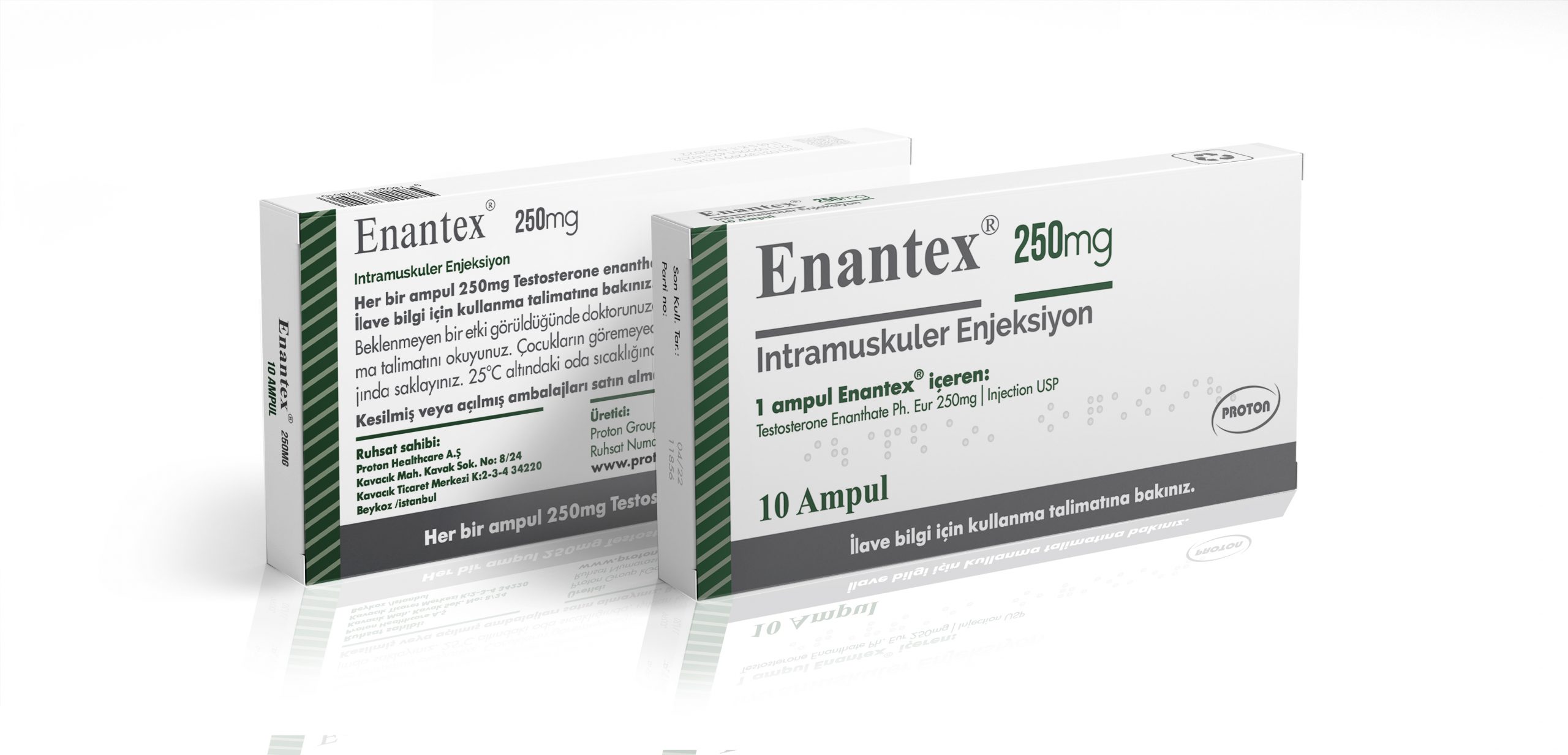 Proton Pharma (Test E) Enantex 10 x 250mg – 1ml ampules - Testosterone injection UK