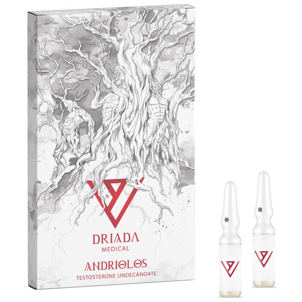 andriolos-testosterone-undecanoate-injection-1000x1000h.jpg Driada Medical Andriolos 250 mg/ml (Testosterone Undecanoate) Ampoules 10 x 1ml - Testosterone injection UK